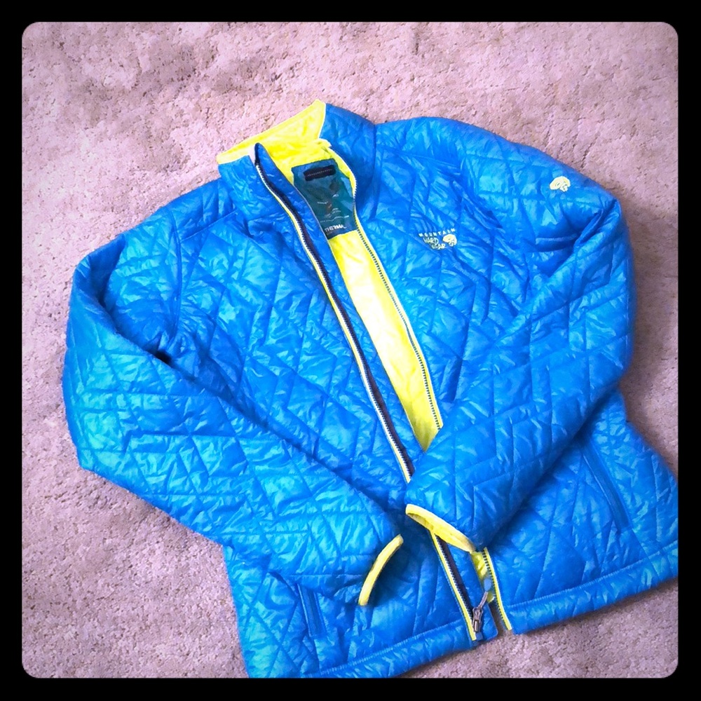 Mountain Hardwear Vibrant Blue and Yellow Utility Jacket